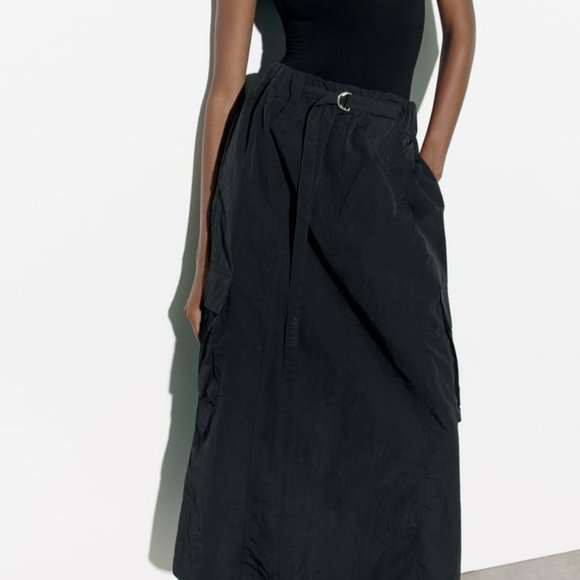 Nylon Cargo Skirt - Picture 2 of 14